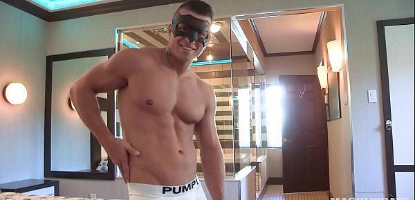  Maskurbate - Masked Jock Shows Off His Perfect Body